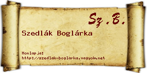 Szedlák Boglárka névjegykártya