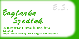 boglarka szedlak business card