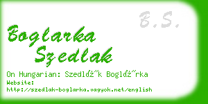 boglarka szedlak business card